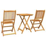 Garden Bistro Set 3 pcs Brown Solid Acacia Wood 42000950