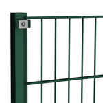Fence Panel with Posts Iron 1557.5x80 cm Green 278612
