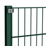 Fence Panel with Posts Iron 349x160 cm Green 278671