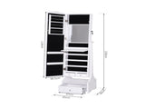 Jewellery Cabinet led, mirroir Cabinet Armoire Floor Standing Flip-over Makeup Shelf Organizer T3398P329553