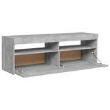 ZNTS TV Cabinet with LED Lights Concrete Grey 120x35x40 cm 804377