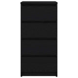 Sideboard Black Oak 37.5x35x76 cm Engineered Wood 861752