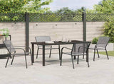 Garden Dining Set 5 pcs Anthracite Powder-Coated Steel 3379284