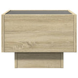 ZNTS Bedside Table with Infinity LED Sonoma Oak 40x40x30 cm 3284065