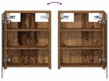 Bathroom Mirror Cabinet with Shelf Old Wood 30 x 10.5 x 50 cm 889013