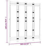 Folding 4-Panel Room Divider 160 cm Bamboo and Canvas 350624