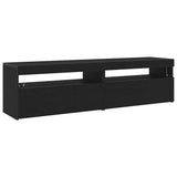 TV Cabinet 2 pcs Black Oak 75 x 35 x 40 cm Engineered Wood 862558