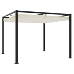 ZNTS Garden Gazebo with Retractable Roof Cream 3x3 m Steel 4003960