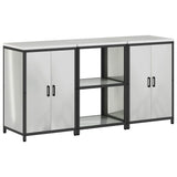 Kitchen Storage Set HATTEM 3 pcs Silver Galvanised Steel 3392699