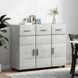 Sideboard with Shelf FLORIN Concrete Grey 88.5 x 30.5 x 73 cm 880314