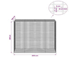 Gabion with 3.5 mm Wire and 5x2.5 cm Mesh 200x100x200 cm 3461998