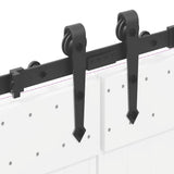 Sliding Door Hardware Kit 305 cm Steel Black 3295781