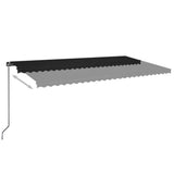 Manual Retractable Awning with LED 600x350 cm Anthracite 3069244
