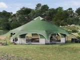 Family Tent Green 10-Person 185T Polyester with PU Coating 42017391