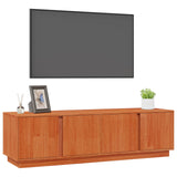 TV Cabinet Wax Brown 140 x 40 x 40 cm Solid Pine Wood 870000