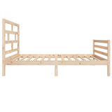 Bed Frame Natural wood Solid pine wood Single Durable Bed Frame 3101273