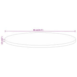 Table Top 80x2.5 cm Round Solid Wood Rough Mango 370013
