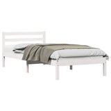 Bed Frame White 225.5 x 85.5 x 69.5 cm Solid Pine Wood 869775
