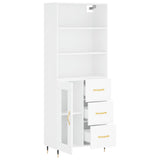 Highboard White 69.5x34x180 cm Engineered Wood 3189485
