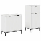 Bathroom Furniture Set with Drawer 2 pcs High Gloss White 3393097