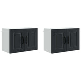 Wall Cabinet PORTO 2 pcs Black 60 x 31 x 40 cm Engineered Wood 885268