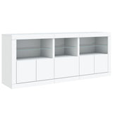 Sideboard with LED Lights White 162x37x67 cm 3208995