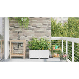 Garden Planter 2 pcs White 80 x 40 x 37.5 cm Plastic 42002913