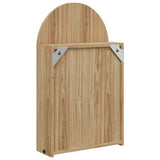 Bathroom Mirror Cabinet with LED Light Arched Oak 42x13x70 cm 357976