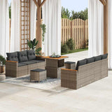 Garden Sofa Set with Cushion 14 pcs Grey Poly Rattan 3364958