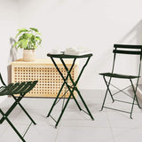 Bistro Table Dark Green 50 x 71 cm Powder-coated Steel 42002961