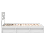 Bed Frame with Headboard White 120 x 200 cm Solid Pine Wood 3411431