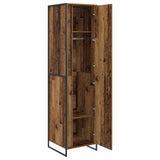 Warderobe with Door Old Wood 50 x 50 x 200 cm Engineered Wood 3403020