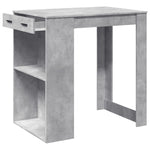 ZNTS Bar Table Concrete Grey 102x70x103.5 cm Engineered Wood 3309324