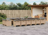 Garden Dining Set Mix beige and black, Light grey 3210708