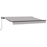 Retractable Awning Light Grey 300 x 200 cm Fabric 3329586