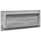 LED Bathroom Mirror Grey Sonoma 100x8.5x37 cm Engineered Wood 856273