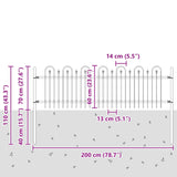 Spike Arch Fence DRONTEN Black 42030090