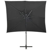 Cantilever Garden Parasol with Double Top Anthracite 250x250 cm 312362