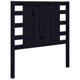 Headboard Black 81x4x100 cm Solid Wood Pine 818749