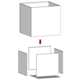 Planters 2 pcs Silver 49x47x46 cm Galvanised Steel 841570