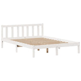 Bookcase Bed without Mattress White 140x200 cm Solid Wood Pine 3321658