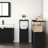 Bathroom Cabinet with Shelves Black Oak 36x35x95 cm 861912