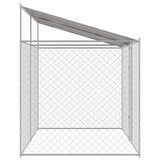 Dog Cage with Roof Silver 400 x 200 x 256 cm Steel and PE 3368301