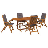 Outdoor Dining Set with Parasol 6 pcs Anthracite 3438540