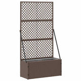 Garden Trellis Planter Brown 70 x 30 x 135 cm Metal 366619