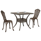 Garden Table Set 3 pcs Bronze Cast Aluminium 3334748