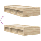 Bed Frame with Storage Sonoma Oak 80 x 200 cm Engineered Wood 3429518