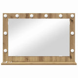 Vanity Mirror Rectangular Artisan Oak 80 x 55 x 18 cm 868300