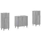 2 Piece Bathroom Cabinet Set ZWOLLE Grey Sonoma Engineered Wood 3418005