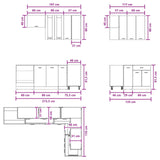 Kitchen Unit LYON 8 pcs White Engineered Wood 3438507